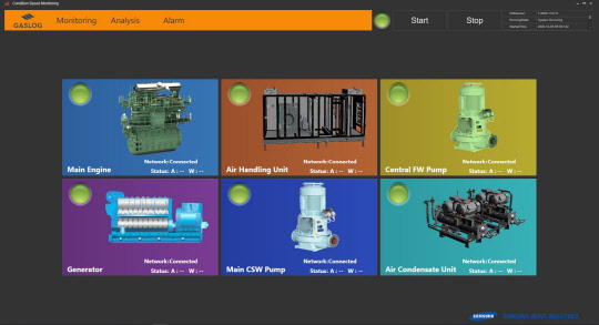 삼성중공업 에스베슬(SVESSEL)의 모터상태 모니터링 스크린  슈나이더일렉트릭 제공